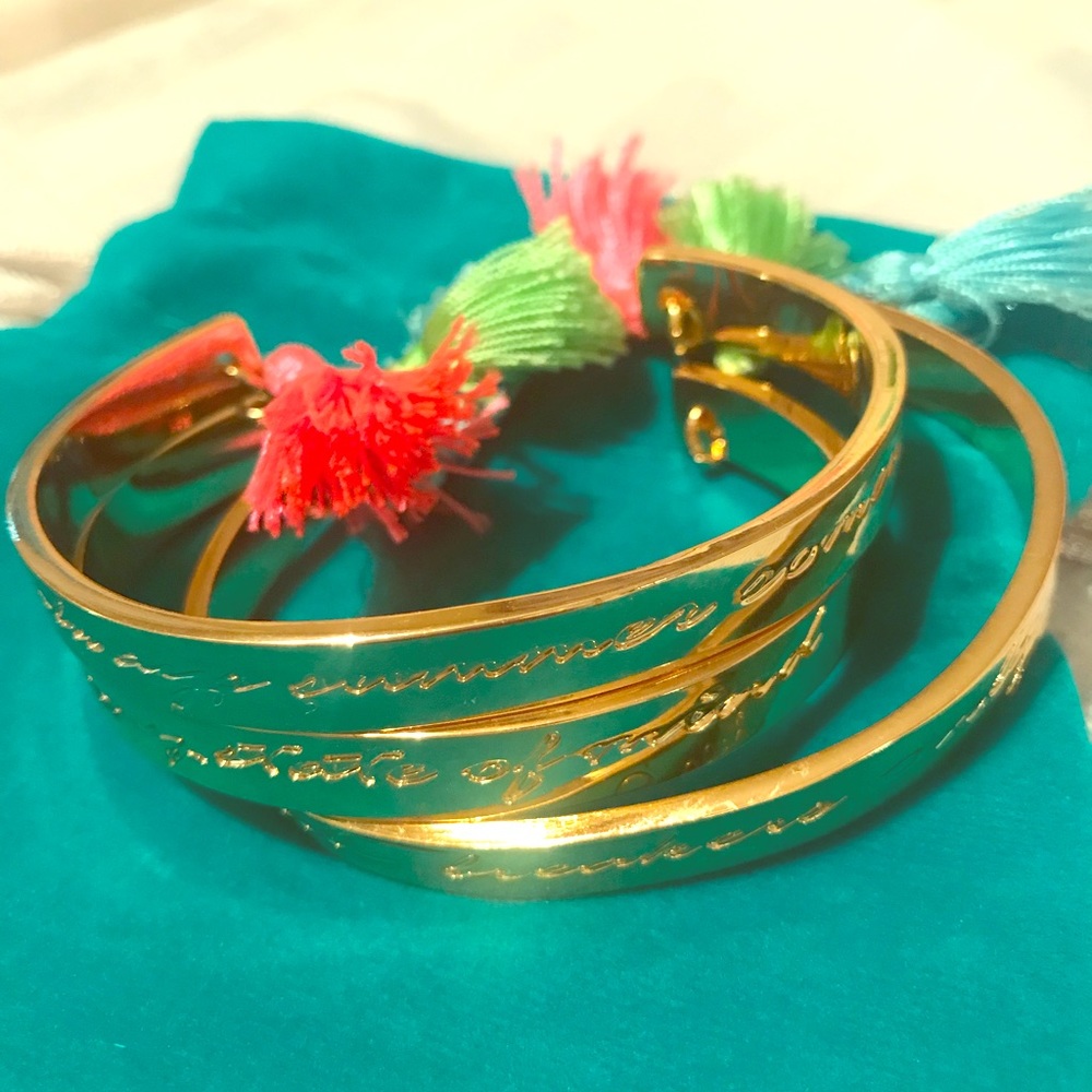 Lilly Pulitzer cuff bracelets with tassels